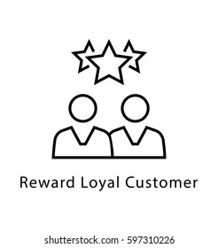 Loyal Customer Vector Line Icon 