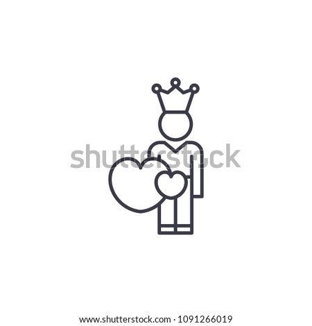Loyal customers linear icon concept. Loyal customers line vector sign, symbol, illustration.