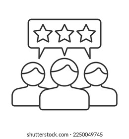 Icono vectorial de clientes leales. Firma de línea para concepto móvil y diseño web. Símbolo, ilustración del logotipo. Gráficos vectoriales
