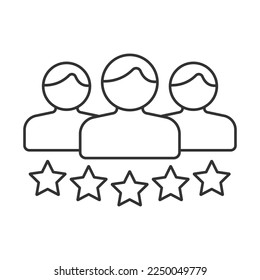 Loyal customers vector icon. Line sign for mobile concept and web design. Symbol, logo illustration. Vector graphics