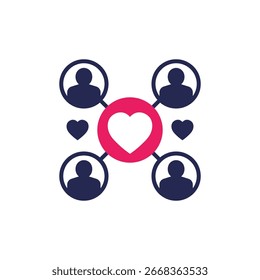 loyal users, community icon with people