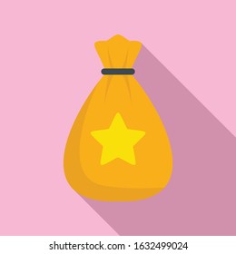 Loyalty bag icon. Flat illustration of loyalty bag vector icon for web design