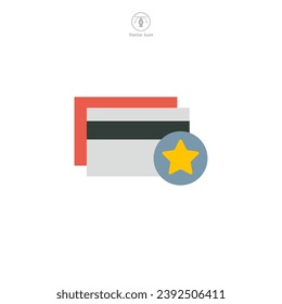Loyalty Card. Bonus program discount card Icon symbol vector illustration isolated on white background