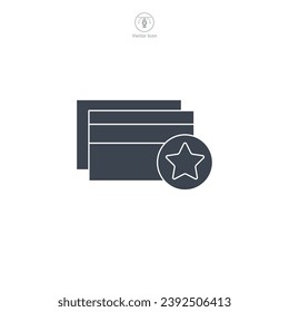 Tarjeta de fidelidad. Tarjeta de descuento de programa bono Icono símbolo de ilustración vector aislado en fondo blanco