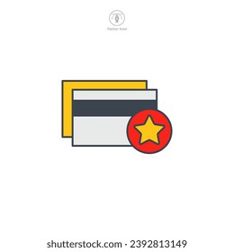 Loyalty Card. Bonus program discount card Icon symbol vector illustration isolated on white background