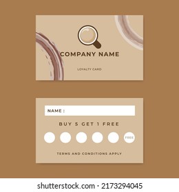 loyalty card design for cafe coffee. Gift Card Design