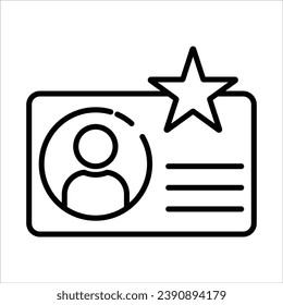 Loyalty card, E-Commerce line web icon. Outline icon. Vector illustration