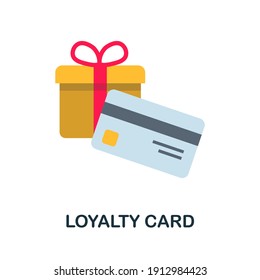 Loyalty Card flat icon. Color simple element from customer loyalty collection. Creative Loyalty Card icon for web design, templates, infographics and more