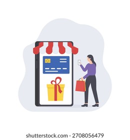 Loyalty Card Flat Vector Illustration EPS 10 File 	