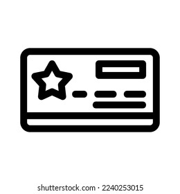 icono de tarjeta de fidelidad o logotipo símbolo de señas aislado ilustración vectorial - iconos vectoriales de estilo negro de alta calidad
