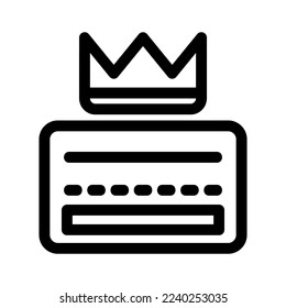 Symbol für Loyekarte oder Logo einzeln auf Zeichen, Vektorgrafik - hochwertige Vektorsymbole im schwarzen Stil
