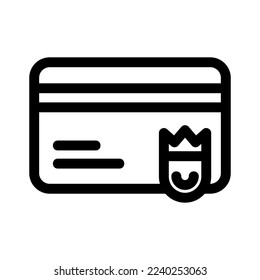 loyalty card icon or logo isolated sign symbol vector illustration - high quality black style vector icons
