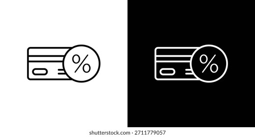 Esquema del icono de la tarjeta de fidelización. Vector aislado pictograma para el Web