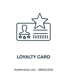 Loyalty Card icon. Simple line element from loyalty program collection. Filled Loyalty Card icon for templates, infographics and more.