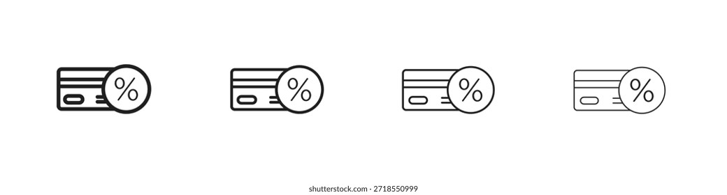 Iconos de la tarjeta de la lealtad, conjunto de iconos lineales. Iconos lineales negros de la palma