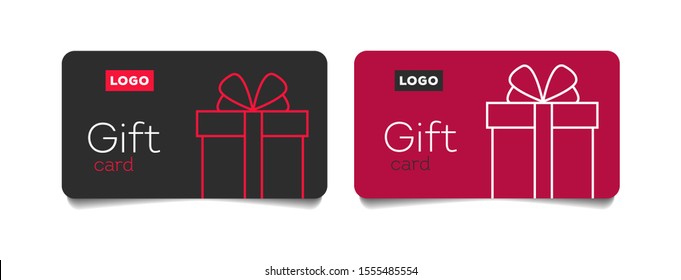 Loyalty card, incentive gift, collect bonus, earn reward, redeem gift, win present, vector mono line icon, linear illustration, outline design