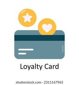 Loyalty Card Vector  Flat Icon Design illustration. Ecommerce and shopping Symbol on White background EPS 10 File