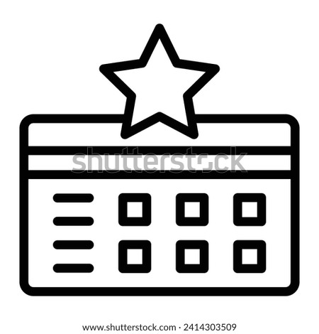 Loyalty Card Vector Line Icon Design
