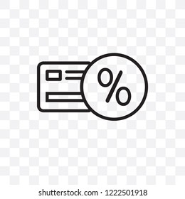 Loyalty card vector linear icon isolated on transparent background, Loyalty card transparency concept can be used for web and mobile