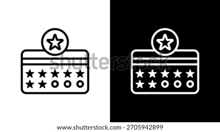 Loyalty Card White Icon Set Design