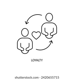 loyalty concept line icon. Simple element illustration. loyalty concept outline symbol design.