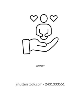 loyalty concept line icon. Simple element illustration. loyalty concept outline symbol design.