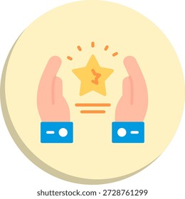 Loyalty Flat Circle Style Icon
