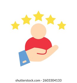 Loyalty flat color icon, mini illustration. use for economy, business, finance, ecommerce, payment service UI, UX kit, app and web development, digital or print.