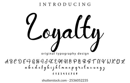 Pincel con estilo pintado con letras mayúsculas del Vector, alfabeto, tipografía