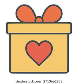 Diseño de Plantilla de Ilustración vectorial de color plano de la caja de regalo de lealtad