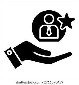 Ilustración vectorial de icono de glifo de lealtad