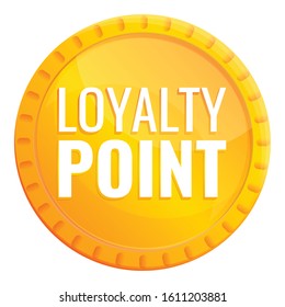 Loyalty gold point icon. Cartoon of loyalty gold point vector icon for web design isolated on white background