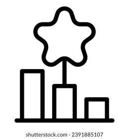 Loyalty graph icon outline vector. Customer program. Online benefit
