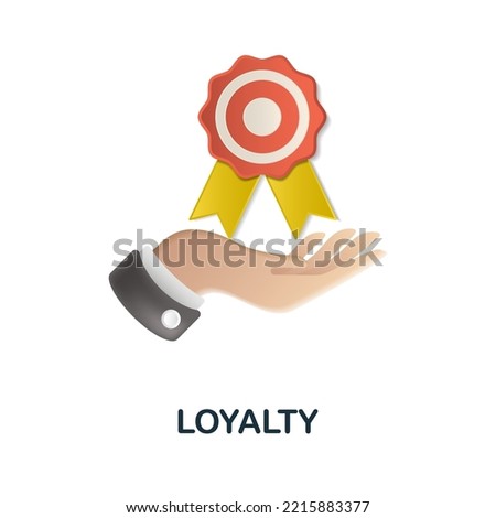 Loyalty icon. 3d illustration from customer support collection. Creative Loyalty 3d icon for web design, templates, infographics and more