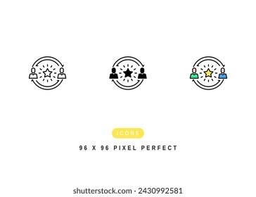 Loyalty Icon. Client Best Experience Pictogram Graphic Illustration. Isolated Simple Line Icon For Infographic, App and Web Button.