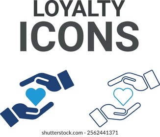 Loyalty icon. Contains friends, groups of friends, socialize, friendly, cheers, trust, support,t and best friends icons. Solid icon collection. Vector illustration.