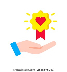 Ilustración vectorial plana de icono de lealtad