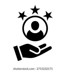 Ilustración vectorial de diseño de glifo de icono de lealtad
