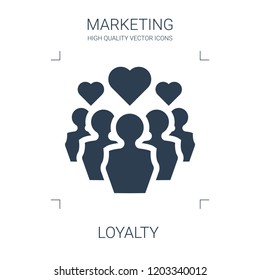 loyalty icon. high quality filled loyalty icon on white background. from marketing collection flat trendy vector loyalty symbol. use for web and mobile