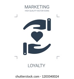 loyalty icon. high quality filled loyalty icon on white background. from marketing collection flat trendy vector loyalty symbol. use for web and mobile
