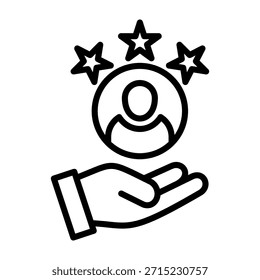 Ilustración vectorial de diseño de línea de icono de lealtad