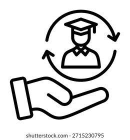 Ilustración vectorial de diseño de línea de icono de lealtad