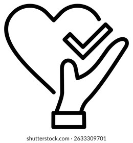 Loyalty icon line vector illustration