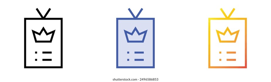 loyalty icon. Linear, Blue Fill and Gradient Style Design Isolated On White Background