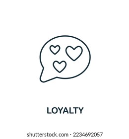 Loyalty icon. Monochrome simple Customer Relationship icon for templates, web design and infographics