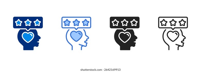 Loyalty Icon Set Multiple Style Vector Illustration