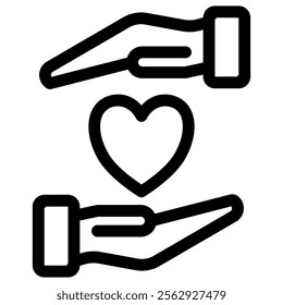 Loyalty icon with simple and line style