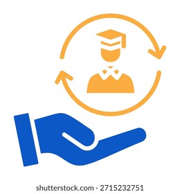 Ilustración vectorial de diseño de color sólido de icono de lealtad