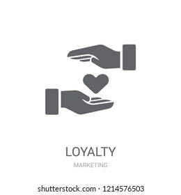 Loyalty icon. Trendy Loyalty logo concept on white background from Marketing collection. Suitable for use on web apps, mobile apps and print media.