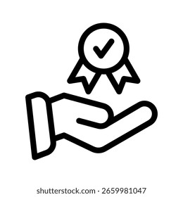 Vector De Icono De Lealtad Del Conjunto De Líneas De Gestión Empresarial